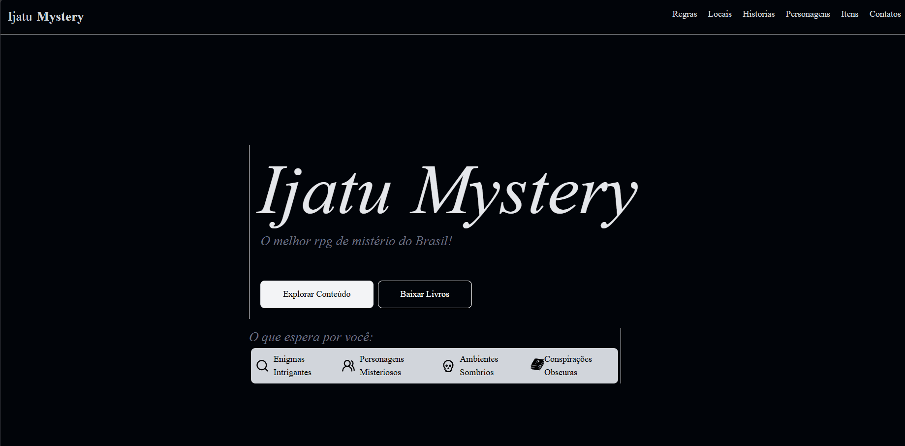 Imagem do projeto: Site de Documentação - O Mistério de IJatu